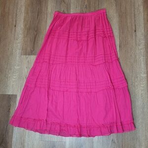 100% Cotton Peasant Maxi Skirt